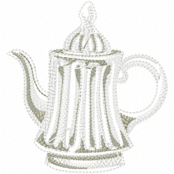 Teapots Embroidery Design 1 Teapots Embroidery Design 1